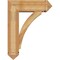 Ekena Millwork Thorton Arts and Crafts Rough Sawn Bracket w/ Offset Brace, Western Red Cedar, 8"W x 24"D x 32"H BKT0806X24X32THR03RWR - alternate 4